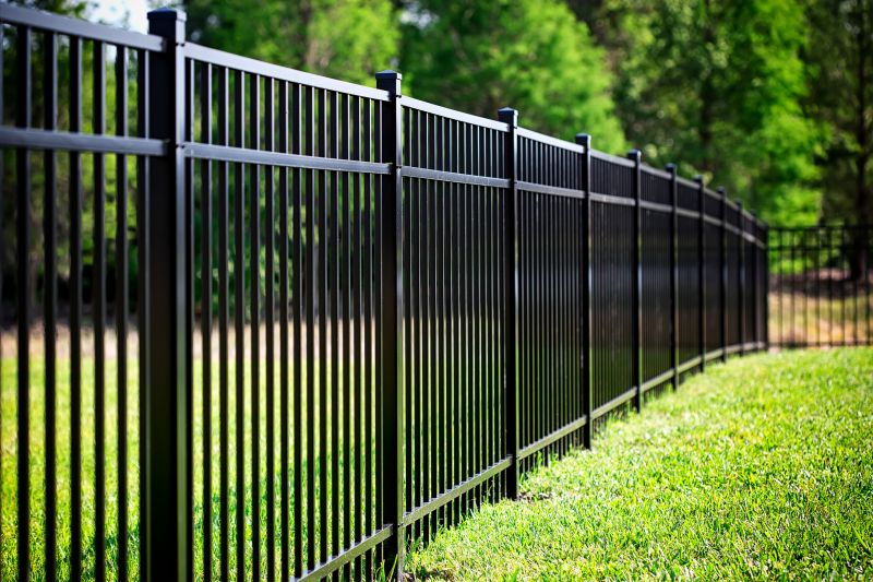 Black Metal Fence Installation